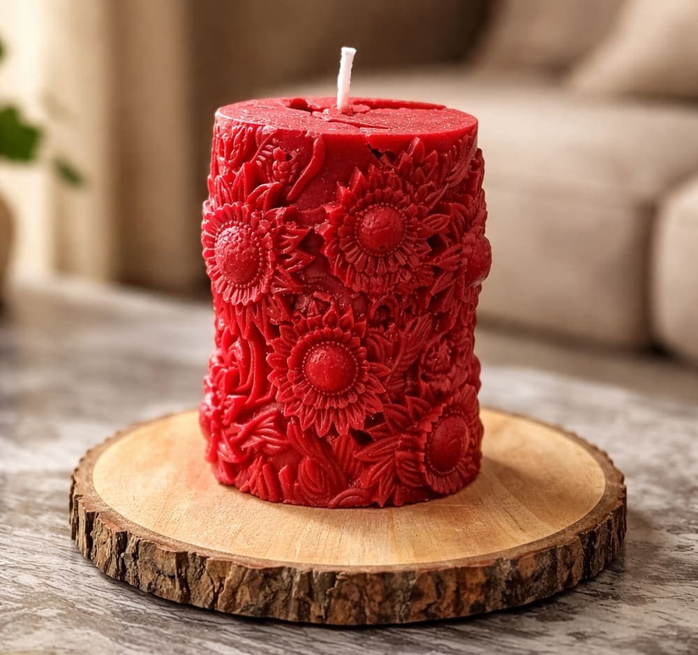 Crimson Sunflower Pillar