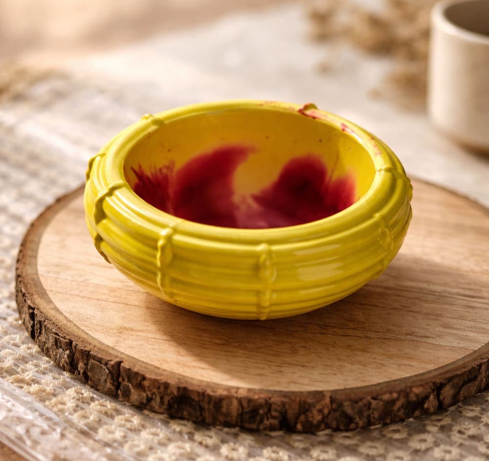 Bamboo Weave Bowl Candle