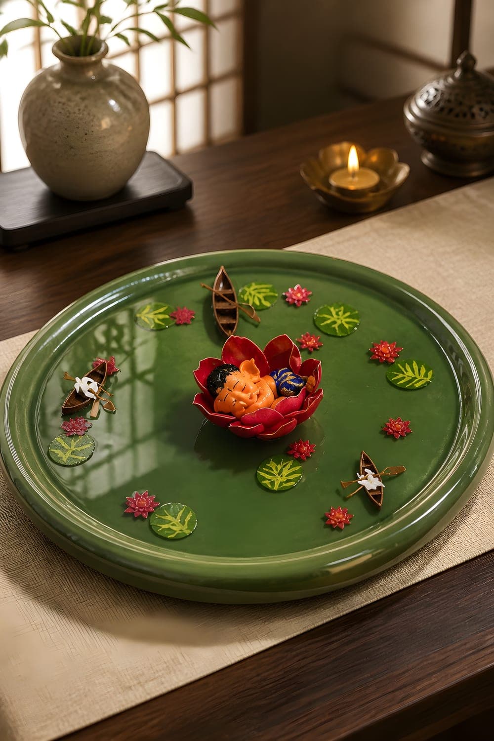 Lotus Pond Serving Tray