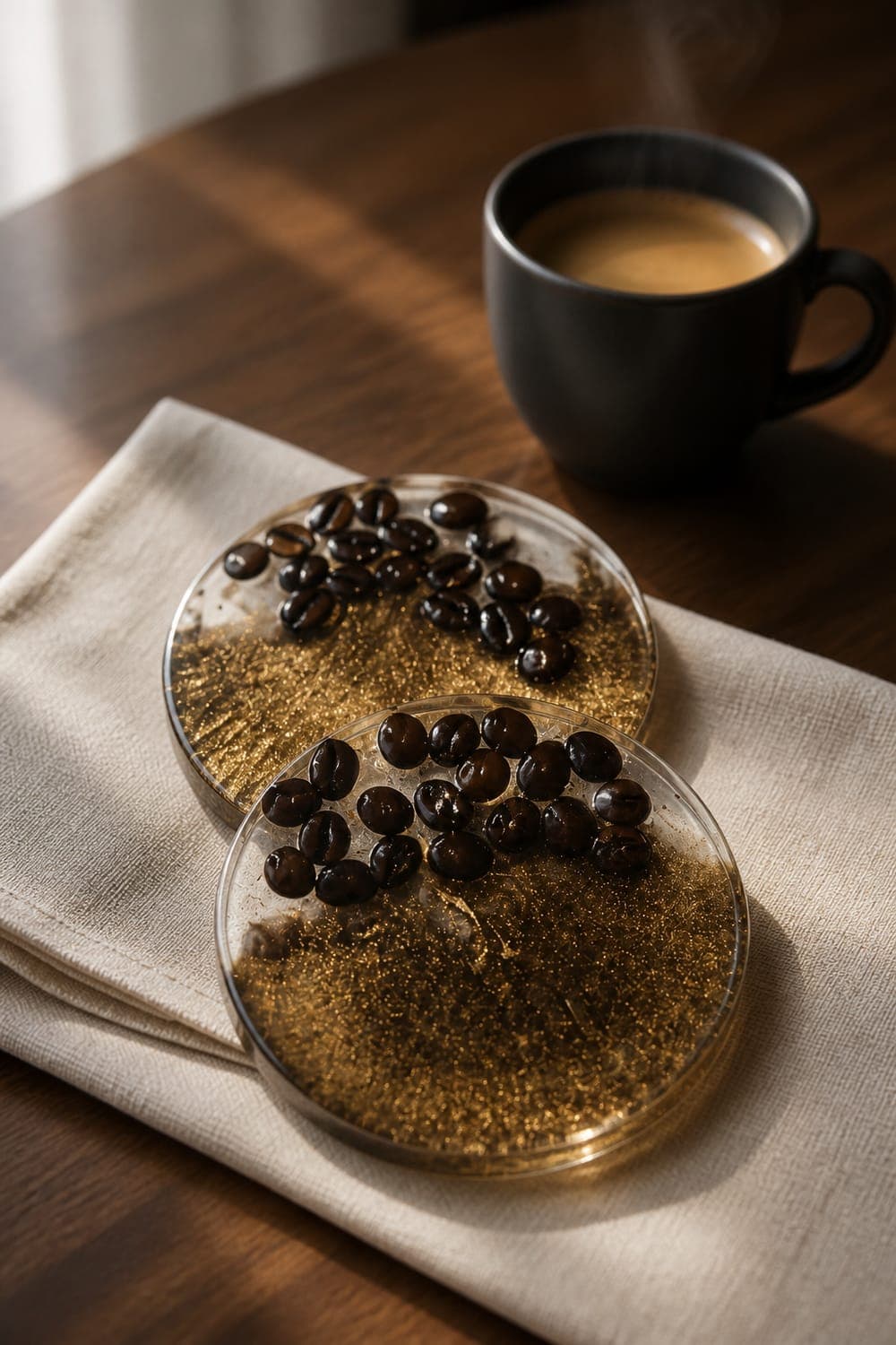 Coffee Bean Resin Coasters