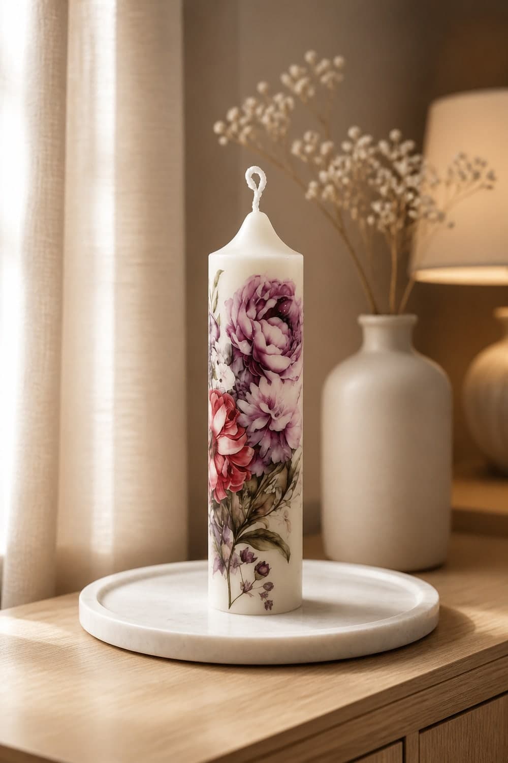 Floral Printed Pillar