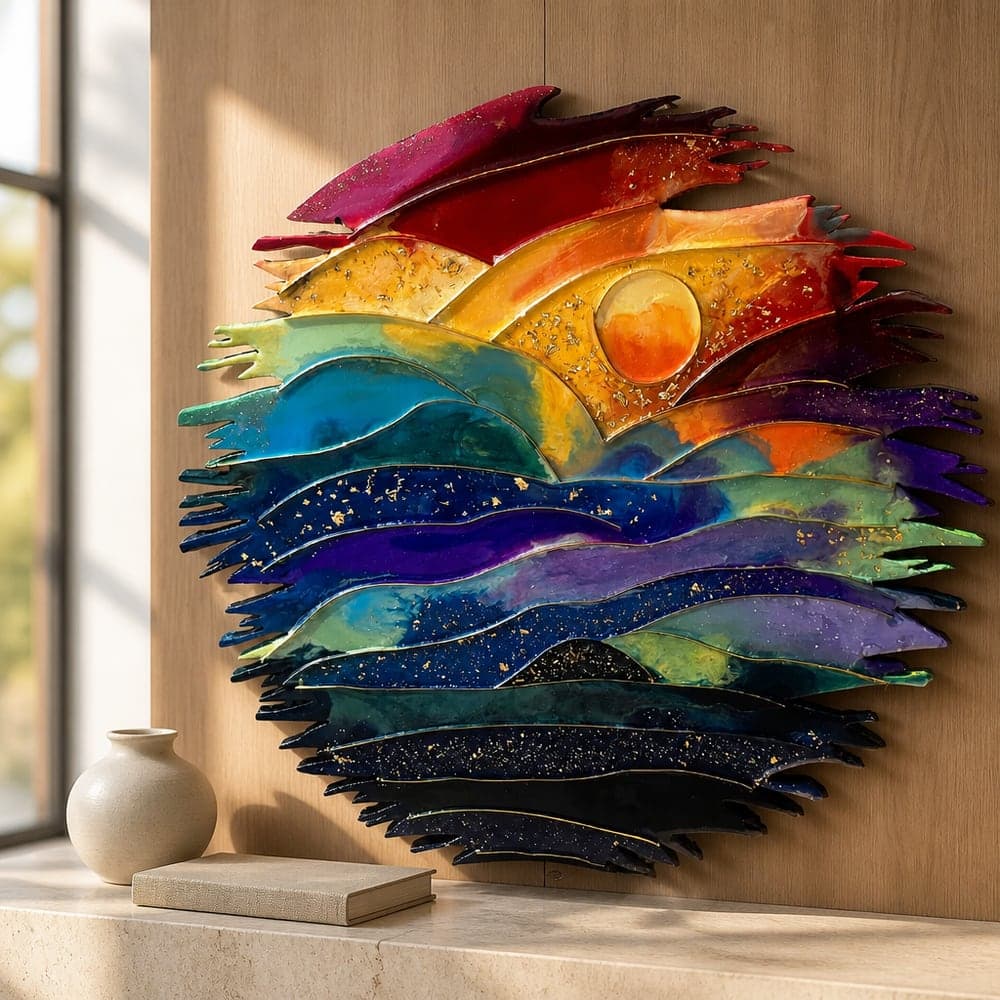 Sunrise Resin Wall Art